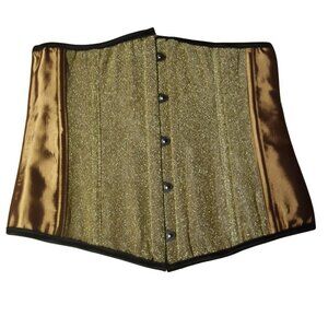 💜 Gold Sparkle Underbust Corset and Thong Set